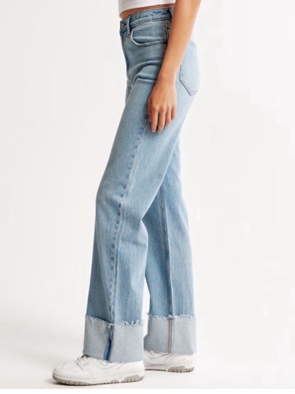 Abercrombie & Fitch Light Blue Wide-Leg Jeans